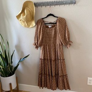Ivy City Co Madeline dress in amber